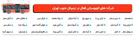 شرکت های اتوبوسرانی جنوب تهران
