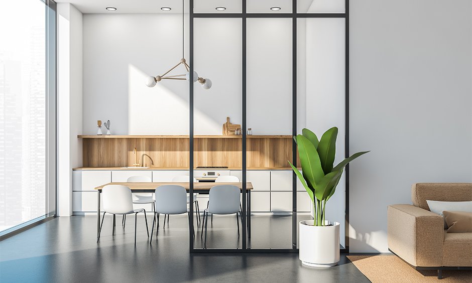 پارتیشن شیشه ای برای آشپزخانه