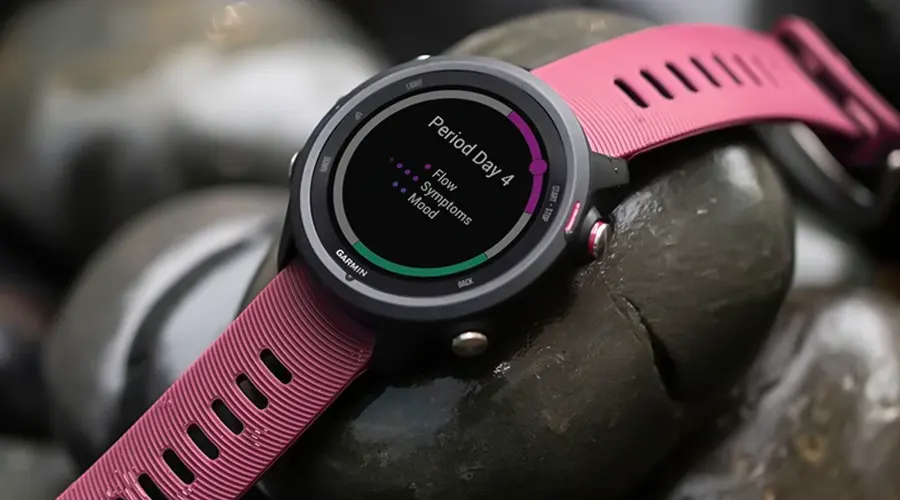 Garmin Forerunner 245 smart watch - راهنمای خرید بهترین ساعت هوشمند ورزشی ساعت هوشمند Garminورزشی Forerunner 245 بند بنفش روی سنگ