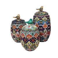 سرویس پاسماوری میناکاری مدل پرنده کد pp31525 مجموعه 3 عددی 