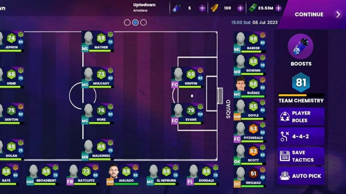 بررسی رابط کاربری بازی Soccer Manager 2024