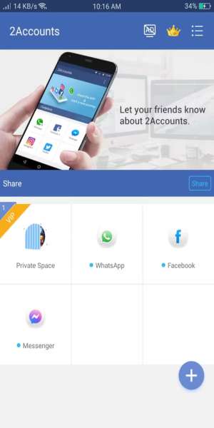 اسکرین شات برنامه 2Accounts