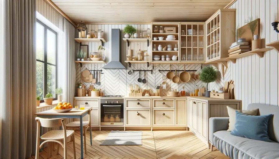 طراحی کابینت مدرن برای خانه کوچک 