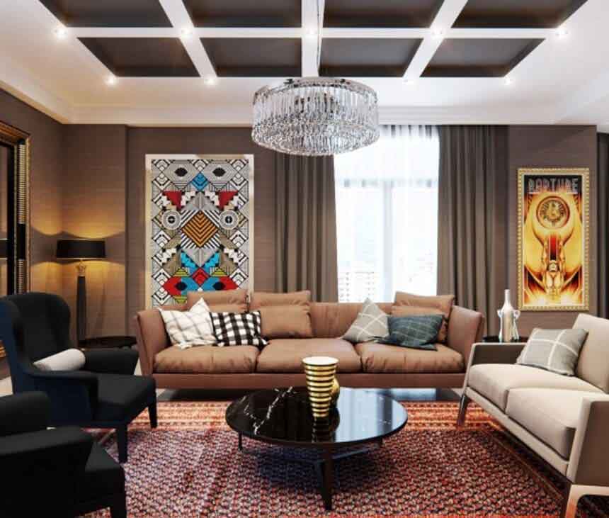 اشکال هندسی مختلف در طراحی آپارتمان کلاسیک