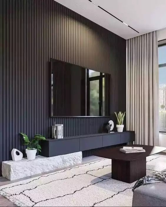 ترمو دیوار تی وی با رنگ مشکی