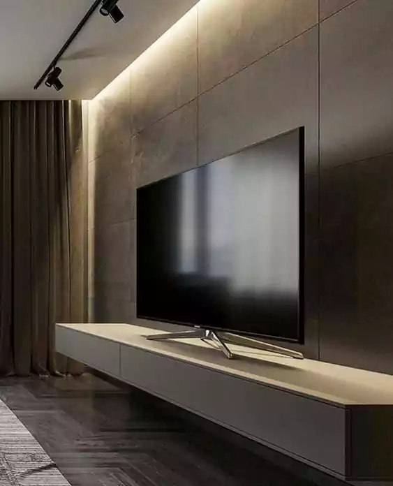 دیوار طرح بتن تی وی وال