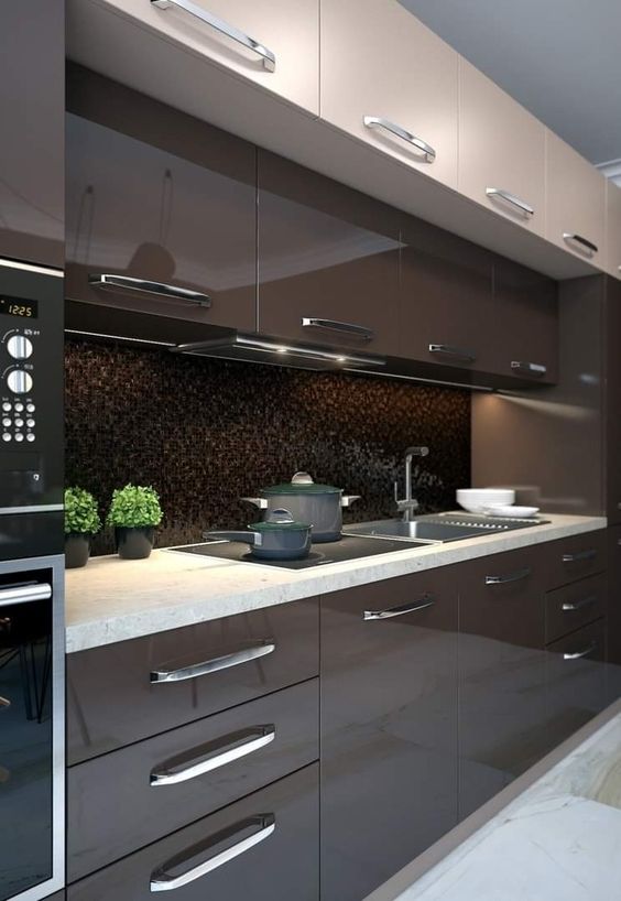 کابینت هایگلاس دو پله جدید