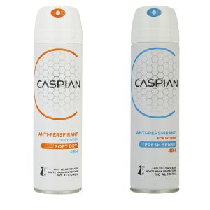 اسپری ضد تعریق زنانه کاسپین مدل Fresh-Soft حجم 150 میلی لیتر  مجموعه 2 عددی