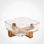 ظرف سرو پایه چوبی لیمون مدل کد 216359