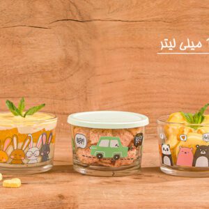 ظرف شیشه ای دربدار ۱۹۰ میلی لیتر کادویی لیمون کد 199935