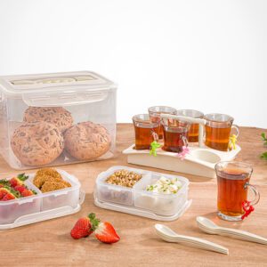 ست چای خوری و صبحانه خوری مسافرتی ۶ نفره لیمون کد 43035