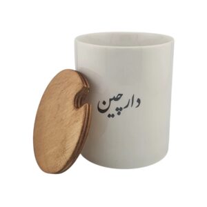 بانکه سرامیکی درب چوبی طرح دارچین