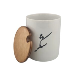 بانکه سرامیکی درب چوبی طرح شکر
