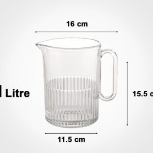پارچ شیشه ای شیاردار لیمون کد ۲۲۲۸۰۰