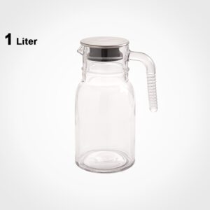 پارچ شیشه ای ۱ لیتر درب استیل لیمون کد ۲۳۴۹۰۰