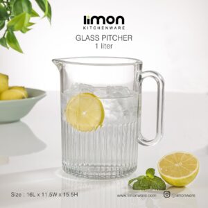 پارچ شیشه ای شیاردار لیمون کد ۲۲۲۸۰۰