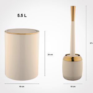 سطل و فرچه ۲ جداره رمانتیک لیمون کد ۱۸۱۲۰۰ لبه طلایی