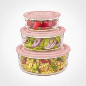 ست ظرف شیشه ای وکیومی تاریخ دار لیمون کد ۱۲۳۰۰۰