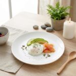 بشقاب غذا خوری آرادل مدل گرد لب طلا تک عددی