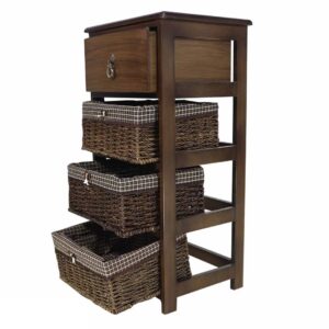 جاپیازی عروس نوین مدل ۳طبقه حصیری یک کشو