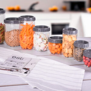 قوطی حبوبات نشکن M2 آریسام کد 112 بسته 3 عددی