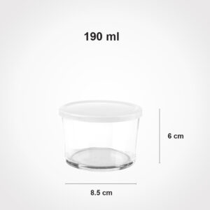 ظرف شیشه ای دربدار ۱۹۰ میلی لیتر لیمون کد ۱۹۶۶۳۵