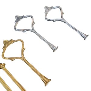 دسته شیرینی خوری یک طبقه کد ۱۰۵ رنگ طلایی